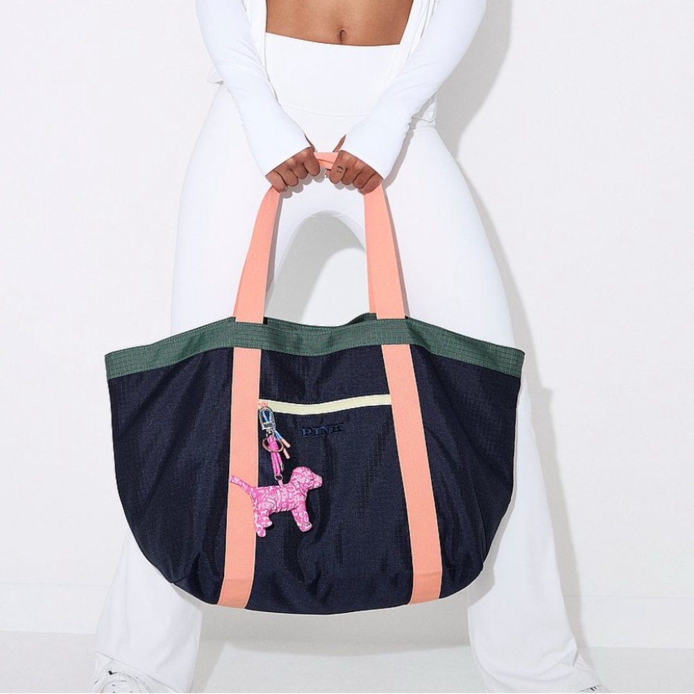 Victoria’s Secret Stylish Weekender Travel Tote (Black, Pink, Green)